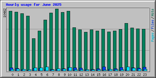 Hourly usage for June 2025