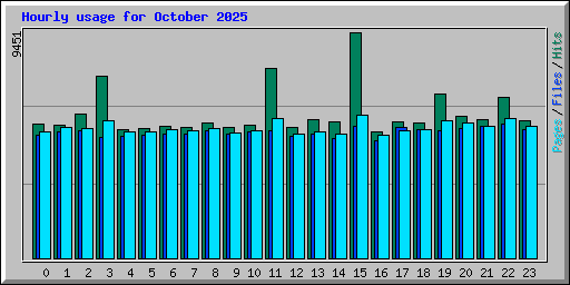 Hourly usage for October 2025